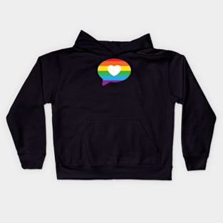 LGBT Pride Rainbow Heart Kids Hoodie